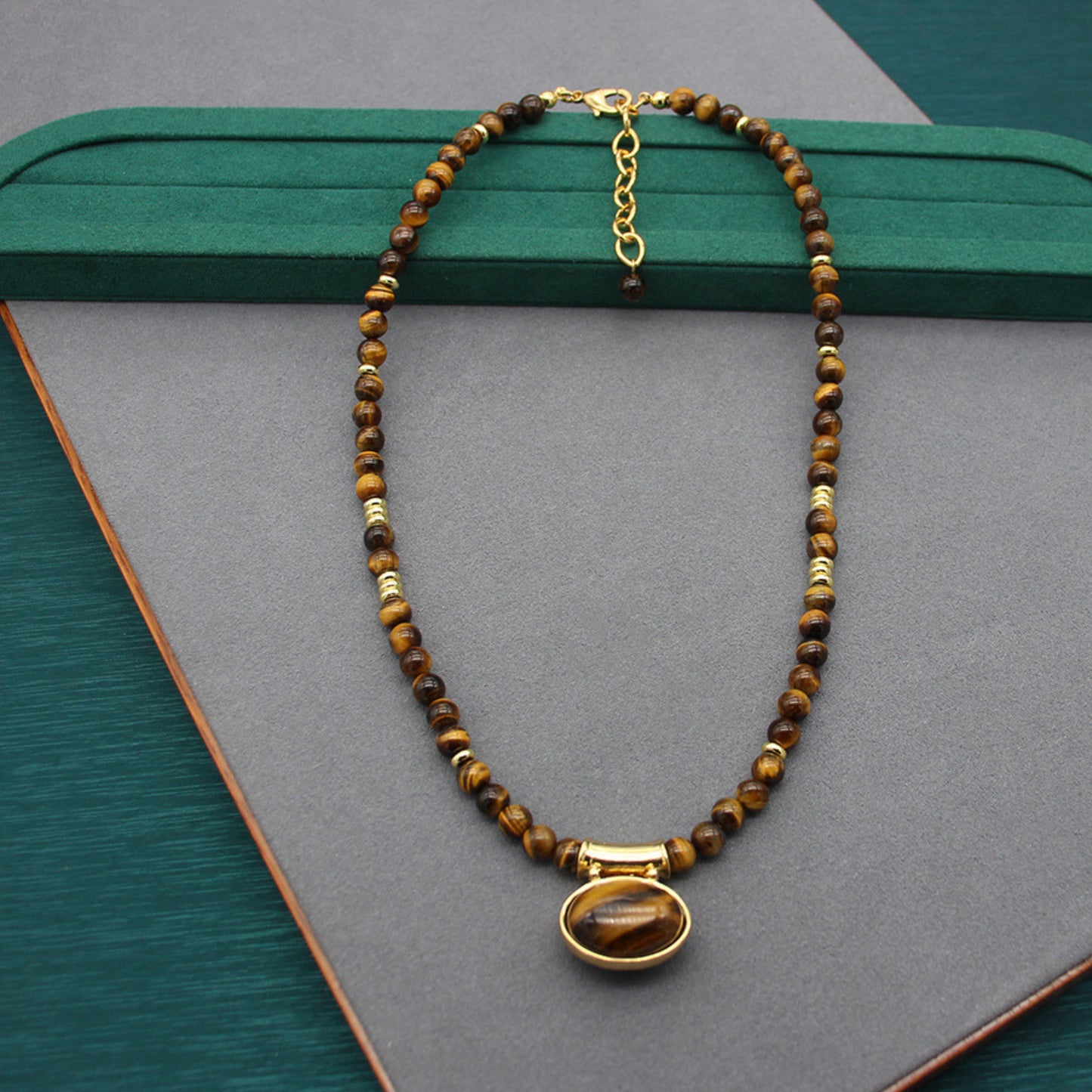 Parure Œil de Tigre Dorée