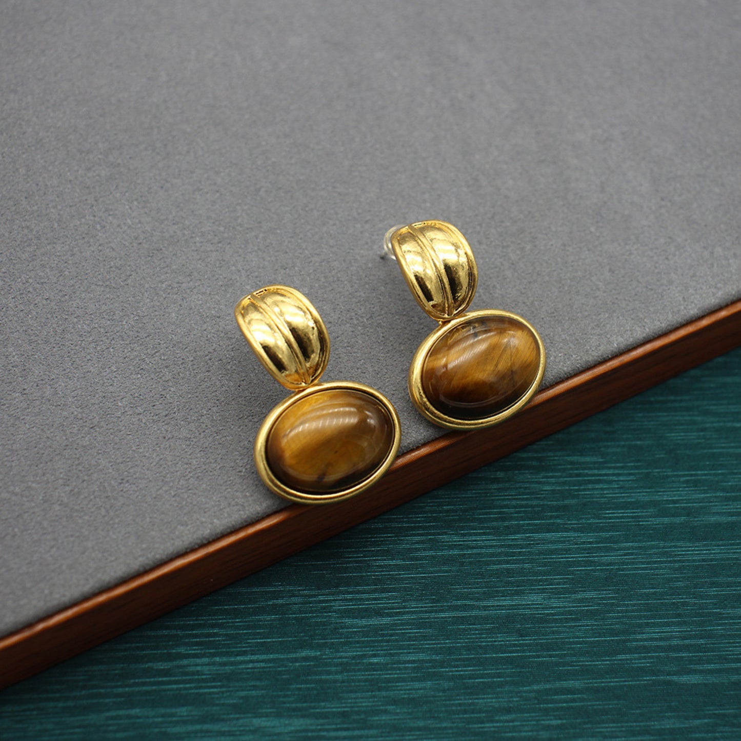 Parure Œil de Tigre Dorée