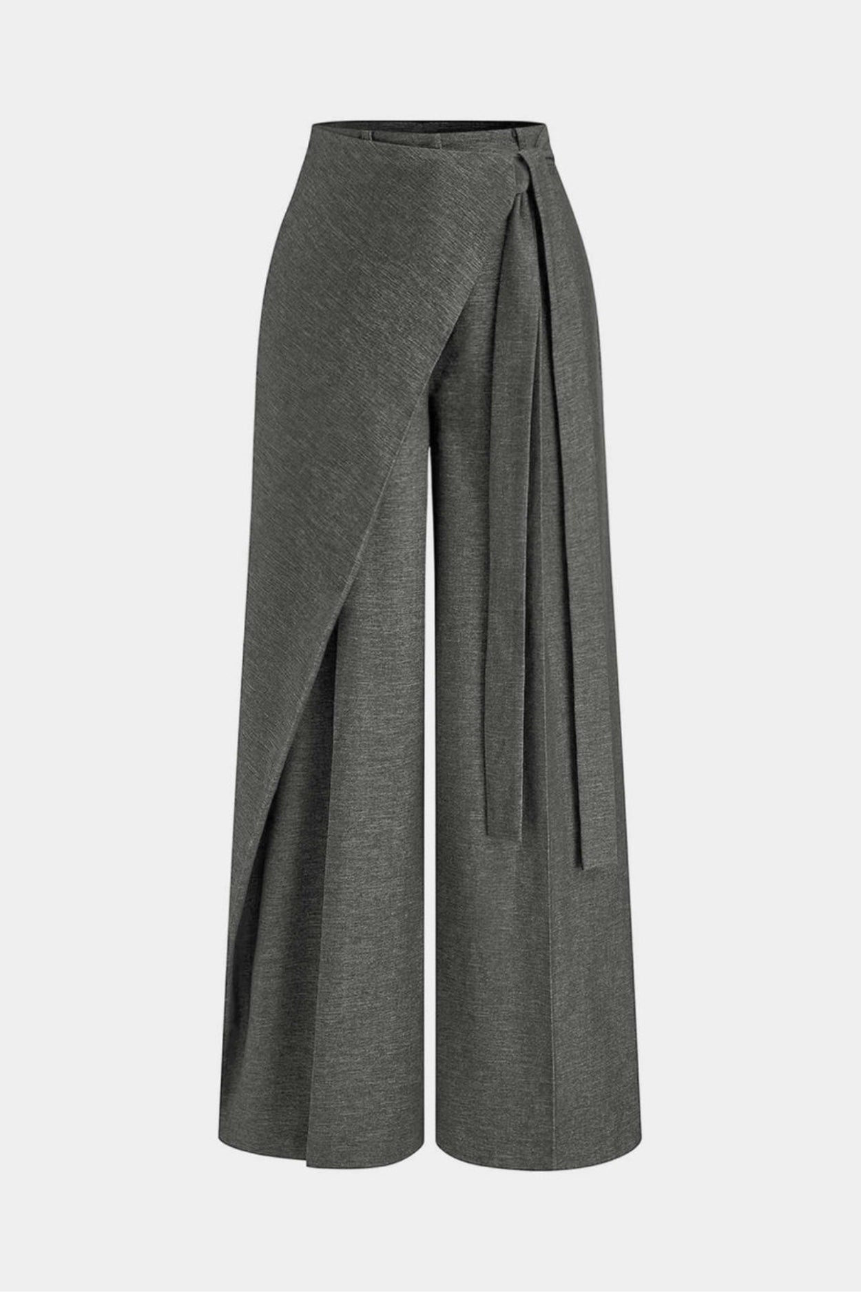 Pantalon palazzo portefeuille noué