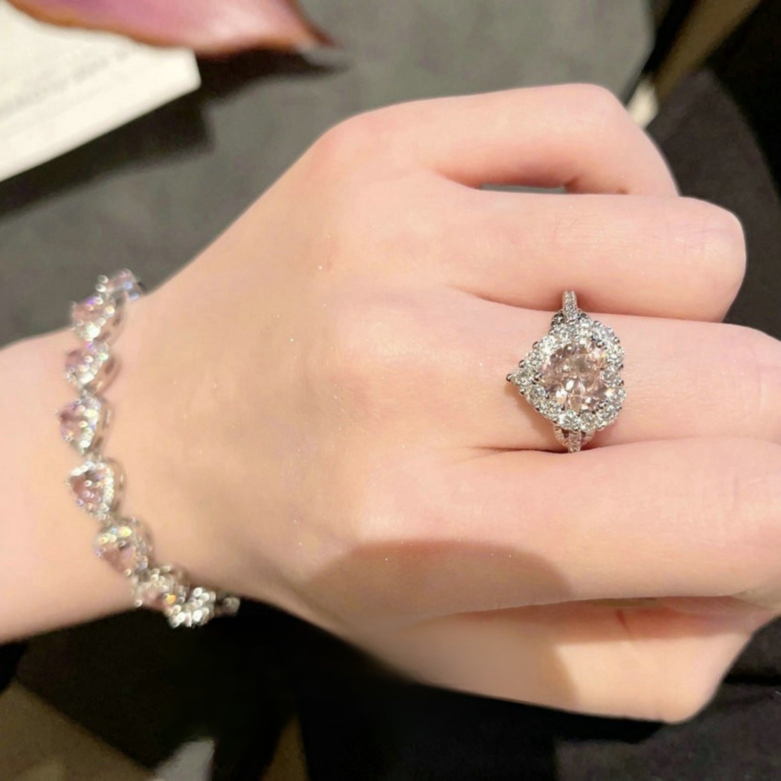 Romance rosé scintillante