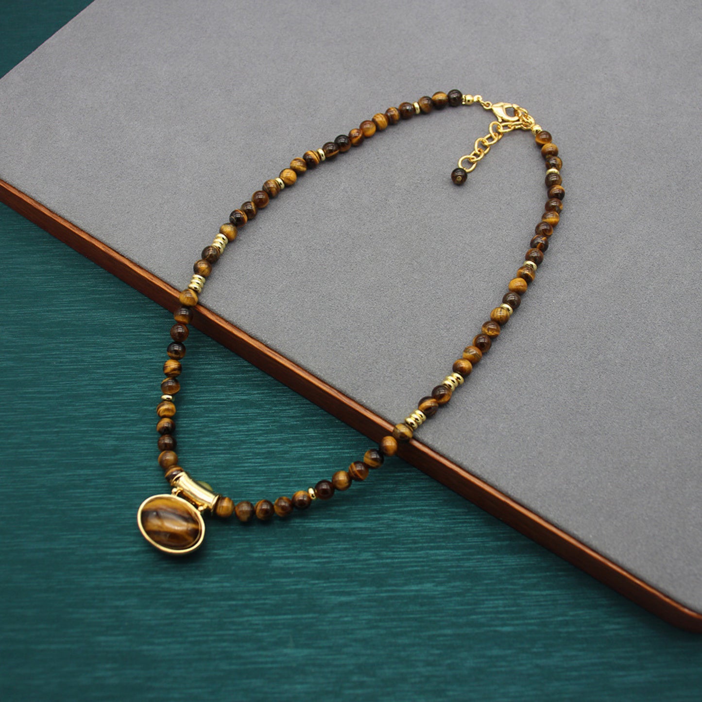 Parure Œil de Tigre Dorée