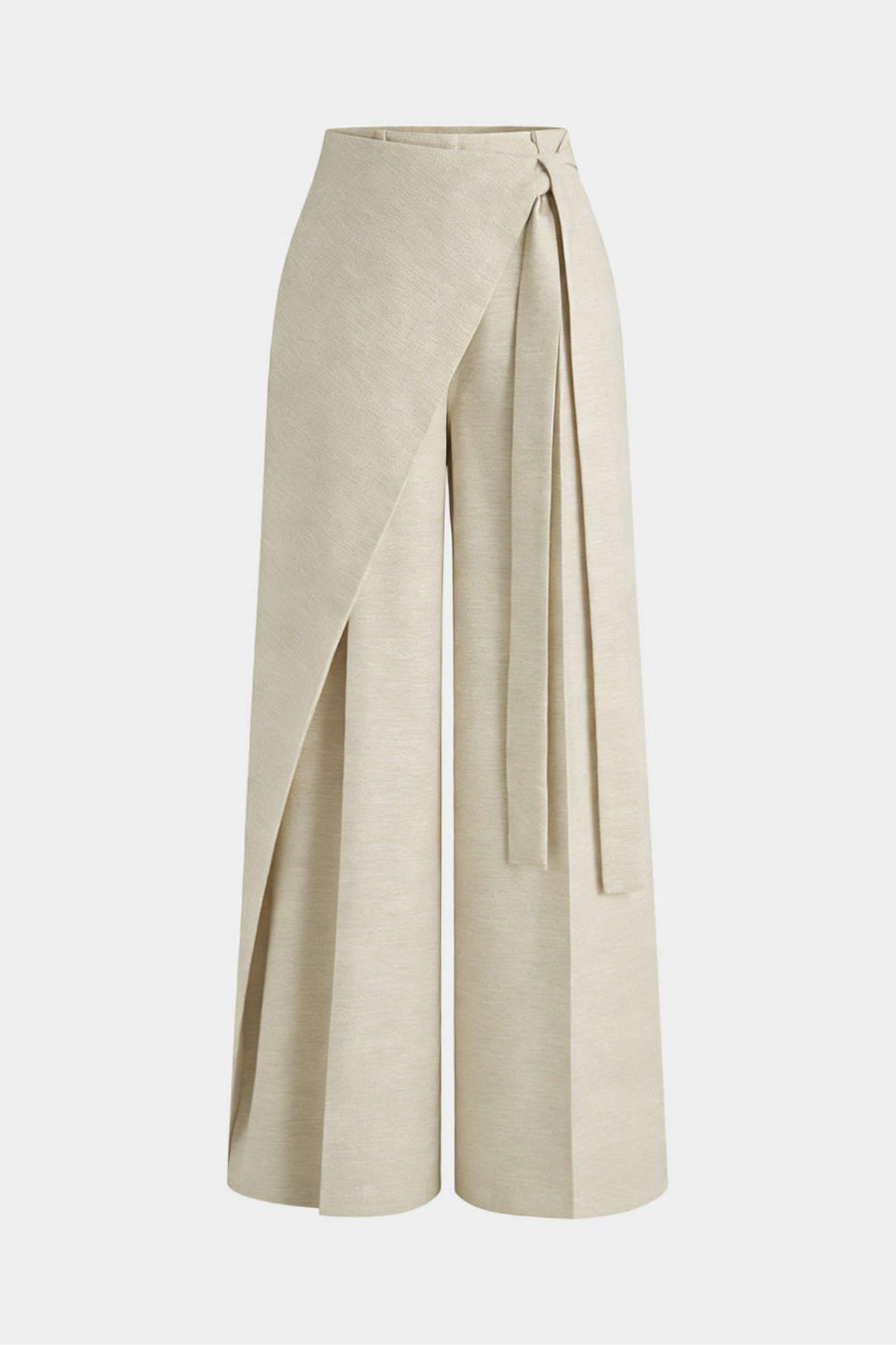 Pantalon palazzo portefeuille noué