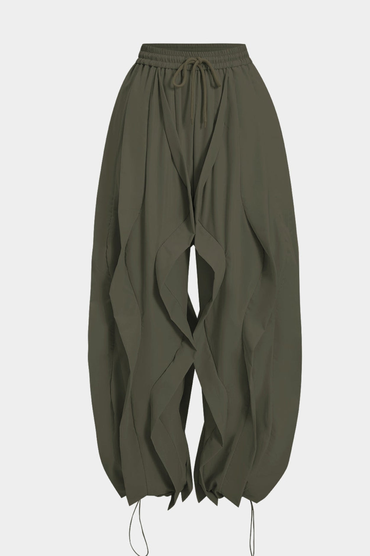 Pantalon parachute froissé