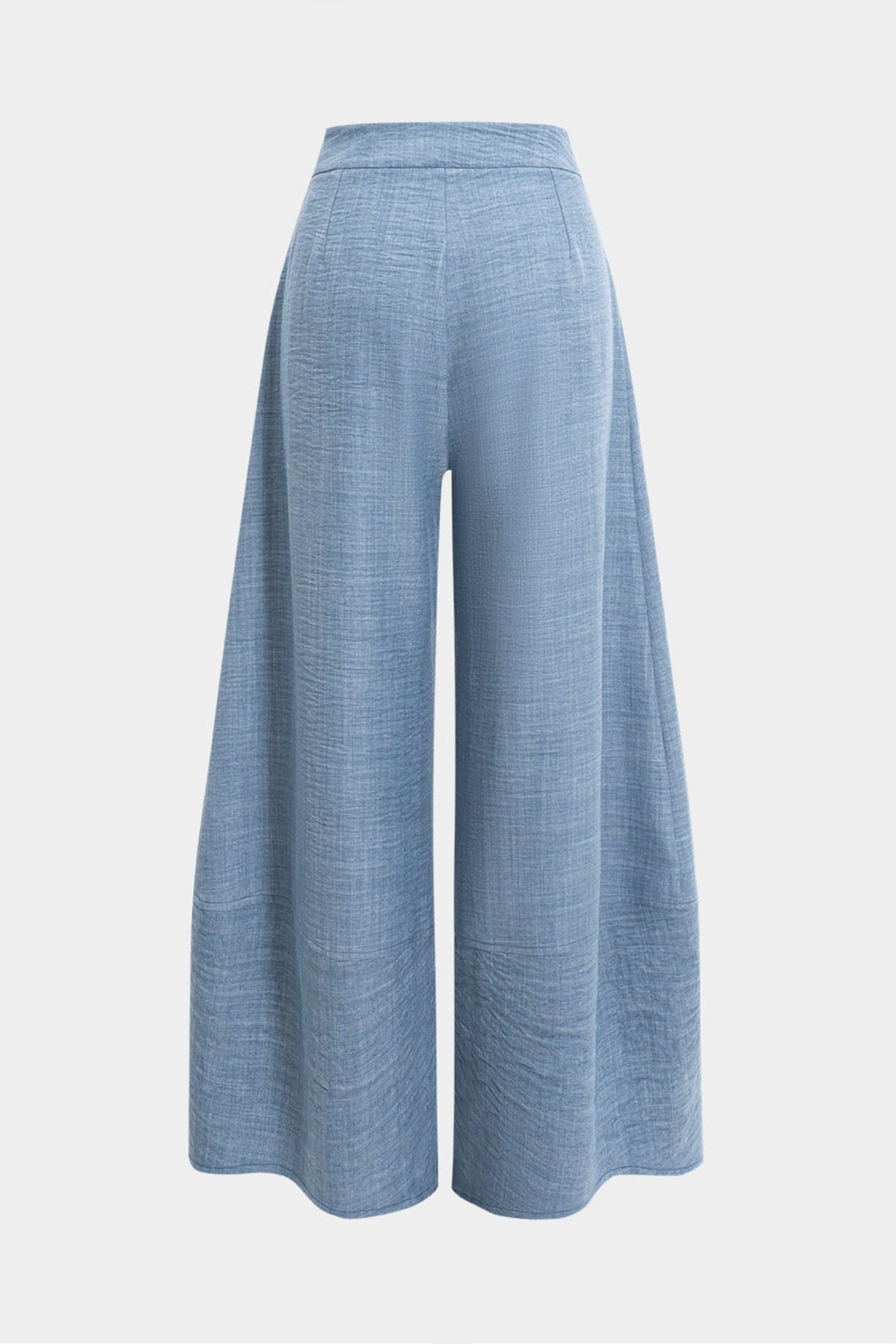 Pantalon palazzo taille haute plissé